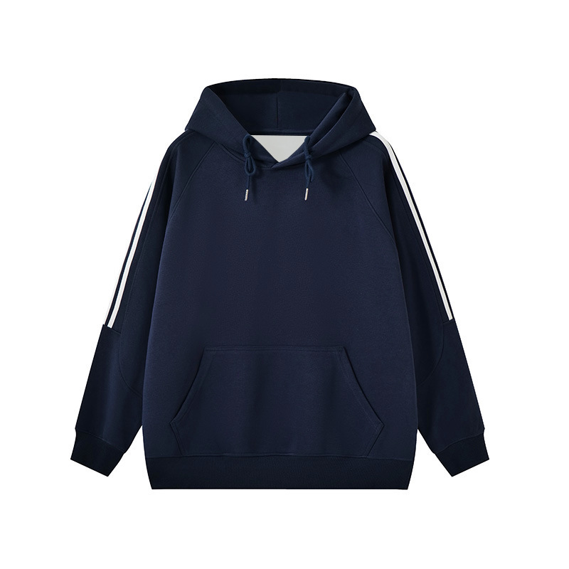 三条杠潮牌连帽卫衣定制印字logo男女通用团体工作服秋冬班服帽衫|undefined