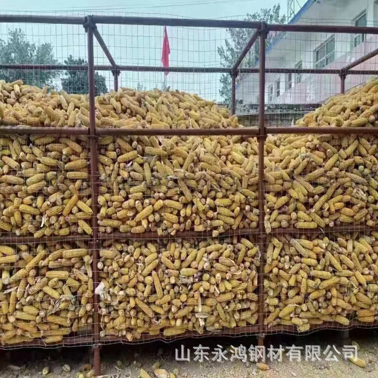 河北玉米棒子储存架 成品铁架子屯苞米钢管 轮扣新型玉米囤架子管