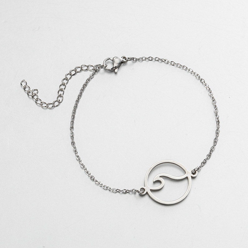 Bracelets Classification PVD Coated Real Gold Plated Letter 201 Stainless Steel Simple Style Waterproof Non Tarnish 201 Stainless Steel Bracelets