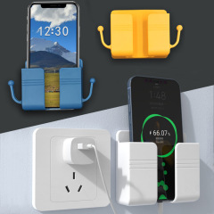壁携帯電話充電収納棚穴なし貼り付け式リモコン収納ケース壁掛け式携帯電話充電スタンド