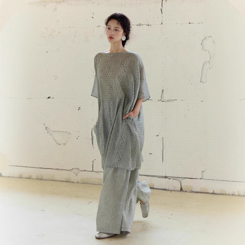 Autumn New Style Retro Silhouette Blouse, Casual Loose Slimming Large Size Long Top That Can Be Used as a Dress