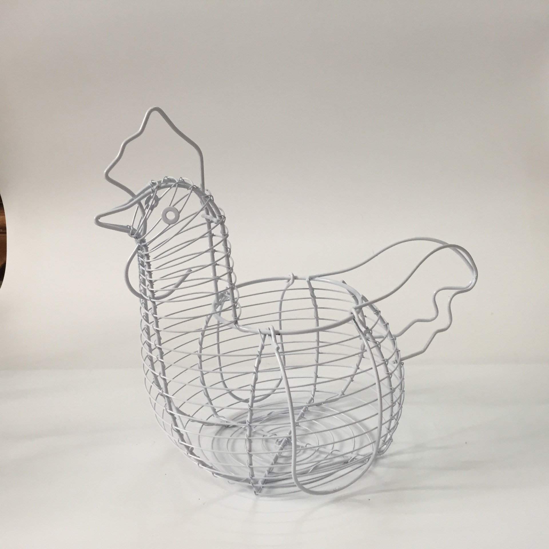 Cesta de frutas de hierro cesta de huevos tejida cesta de aperitivos de almacenamiento de hierro cesta tejida creativa multiusos cesta de gallo cesta de gallina