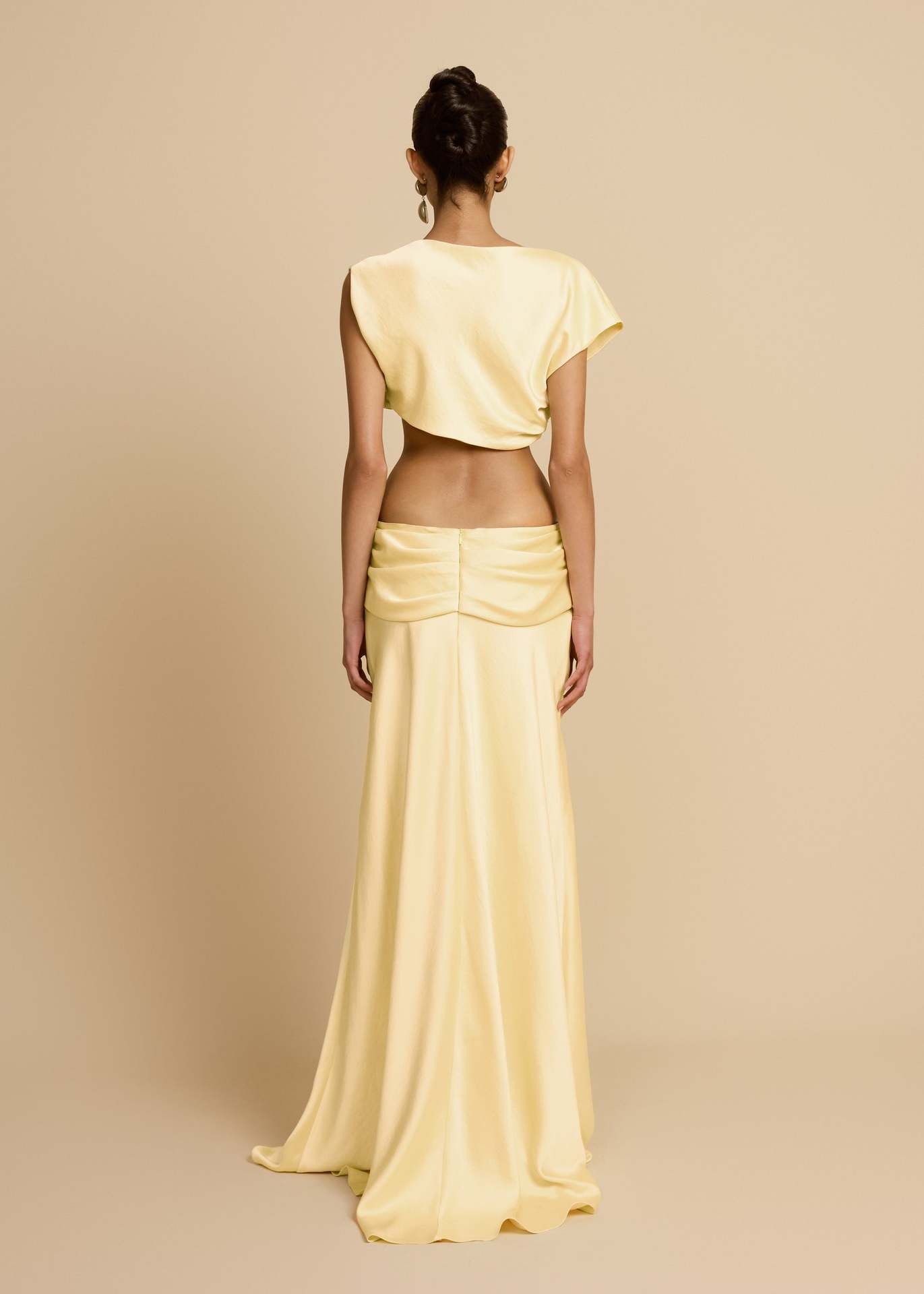 Sexy Geometric Panel Two-Piece Dress Set, Ruched Bustier Top With Asymmetrical Skirt For Women Fashion-Forward Two-Piece Set_ecoleips.com