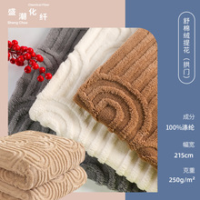 柯桥工厂 舒棉绒提花绒布 保暖家纺布 玩具毛毯家居毛绒布料