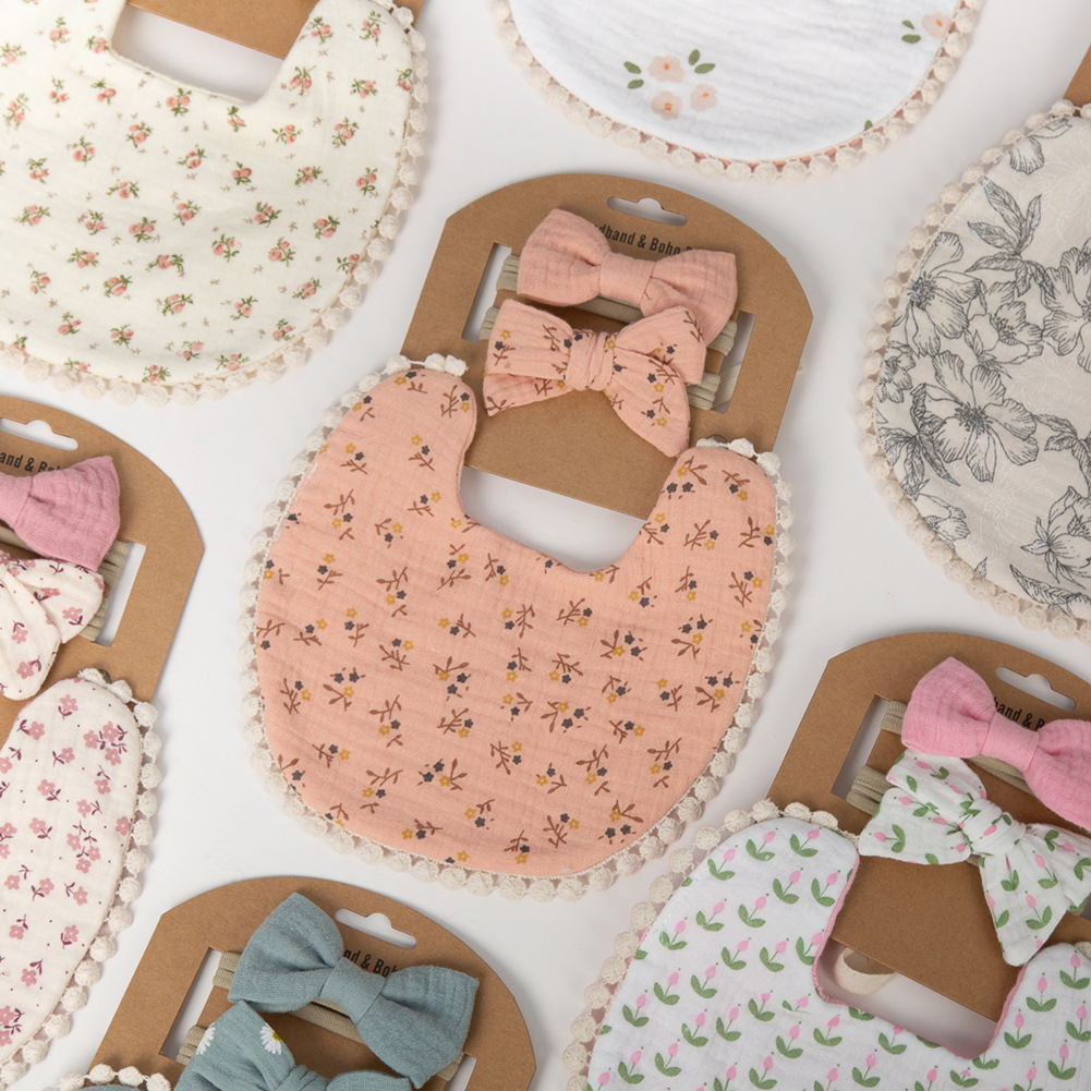 Cute Rainbow Flower Printing Cotton Baby Accessories display picture 3