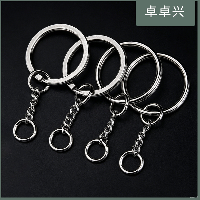 Nickel-Free Eco-Friendly Keychain Keyring Pendant Jewelry Accessories Metal Chain Single Ring DIY Handmade Key Ring