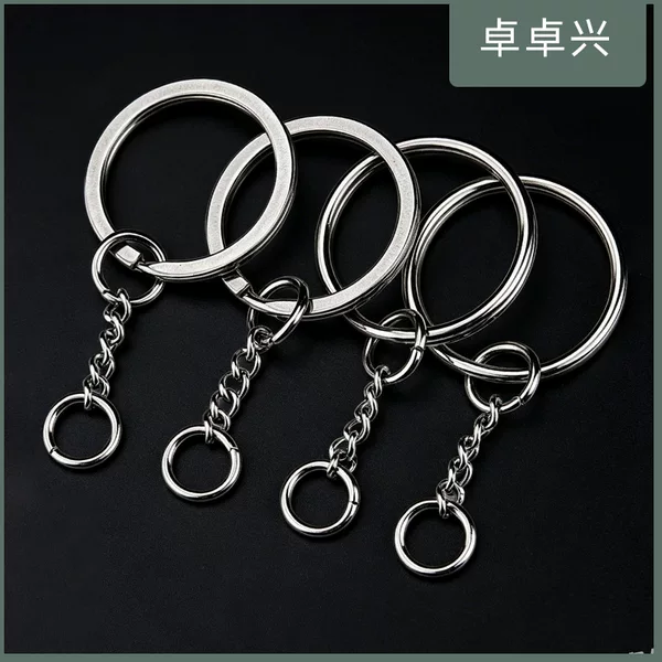 Nickel-Free Eco-Friendly Keychain Keyring Pendant Jewelry Accessories Metal Chain Single Ring DIY Handmade Key Ring