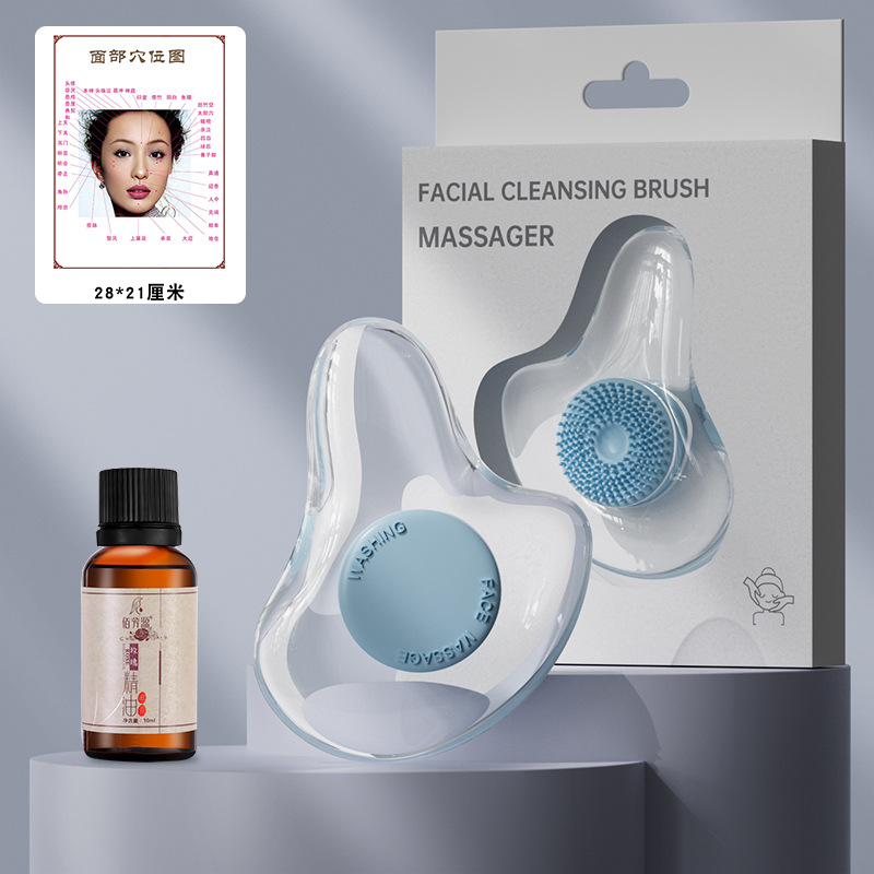 Dispositivo de belleza con masajeador facial para raspado facial, limpieza facial en forma de V, cuidado de estiramiento de ojos y tabla de masaje para estiramiento muscular como regalo.