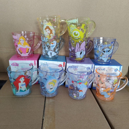 Disney children's saliva cup for children to drink water and fall-proof household cartoon milk cup for baby brushing teeth and mouthwash cup