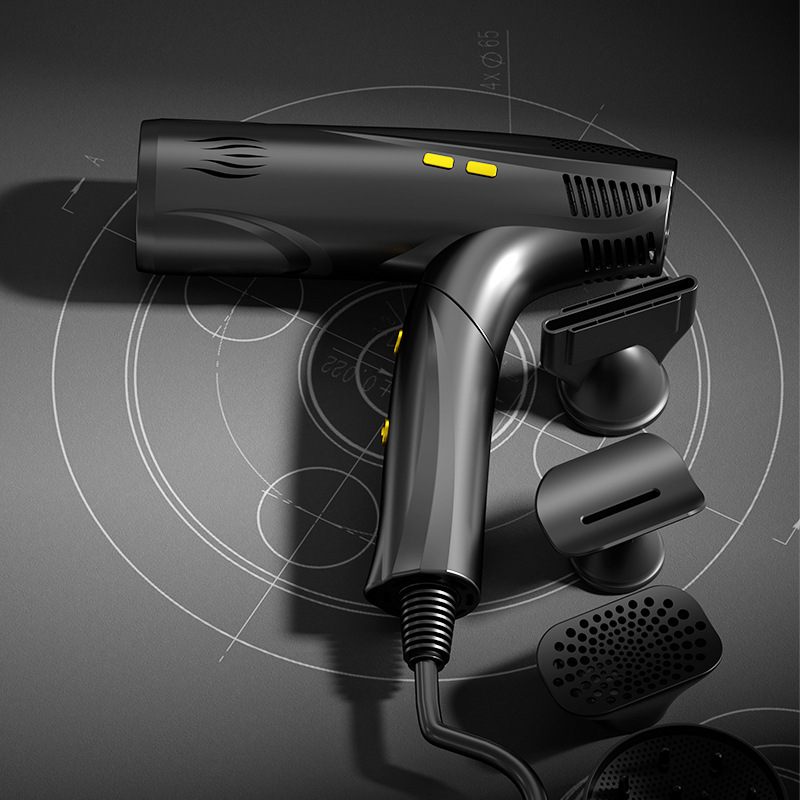 Secador de pelo transfronterizo de alta velocidad, secador de pelo plegable para peluquería, secador de pelo portátil sin escobillas de 2400W de alta potencia al por mayor