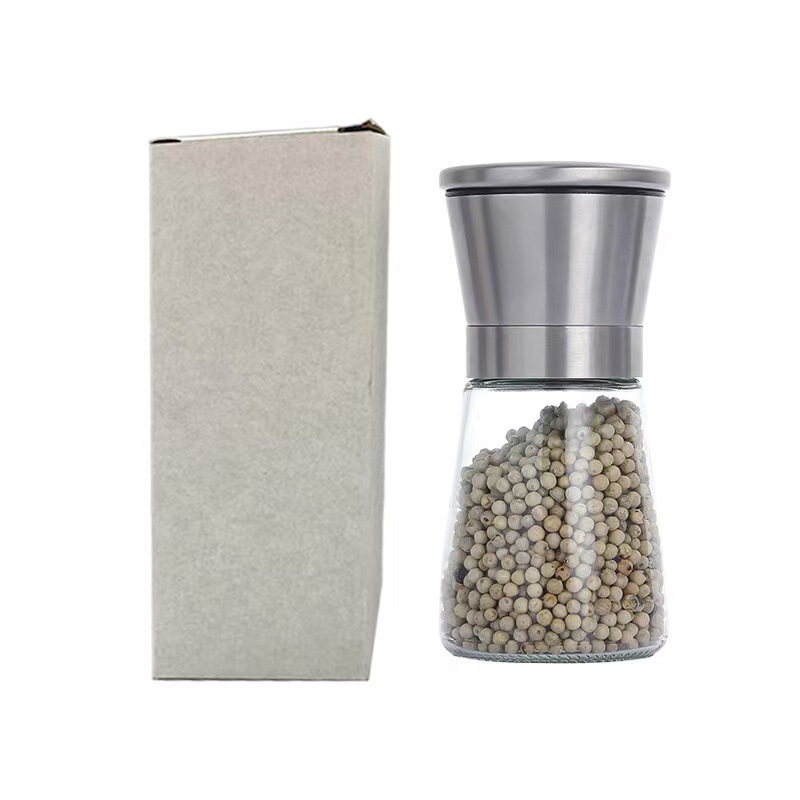 不锈钢研磨器手动玻璃研磨器研磨花椒粉器现磨碎海盐颗粒|undefined