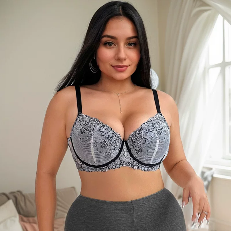Sexy bra, supporting underwear with steel rings, European style, plus size, wholesale