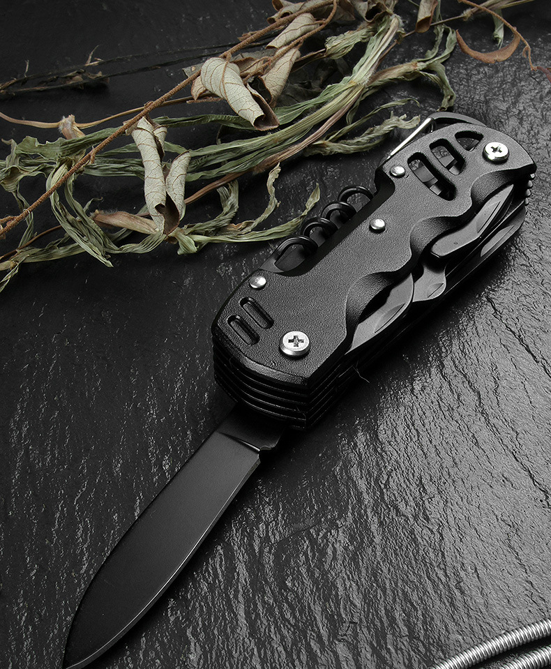 Multifunctional Tactical Swiss Knife - Black