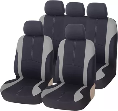 Universal seat cover, for Mexico, South America, and North - gray-9-piece-set-five-seats