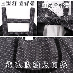 Home kitchen cooking canvas apron for women, anti-fouling, breathable and wear-resistant, fashionable Korean style work clothes, adult apron