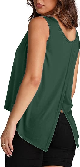 Vente En Gros Femmes Décontractée Style Simple Vêtement De Rue Couleur Unie Sans Manches T-shirts display picture 19