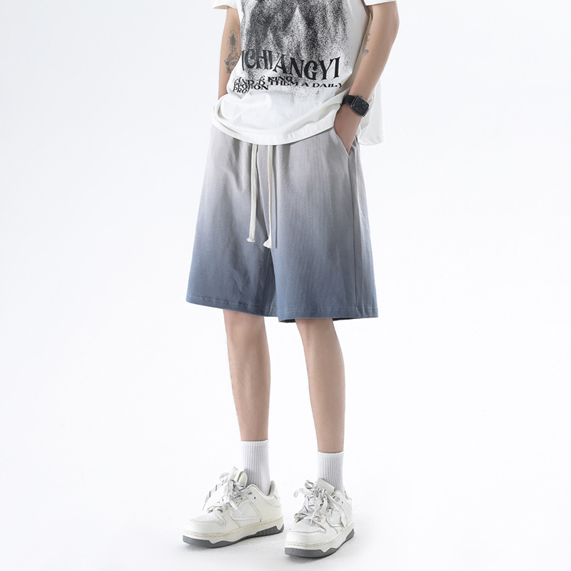 Shorts men's summer ice silk thin casual men's quick-drying fifth pants sports loose beach pants fashion brand middle pants