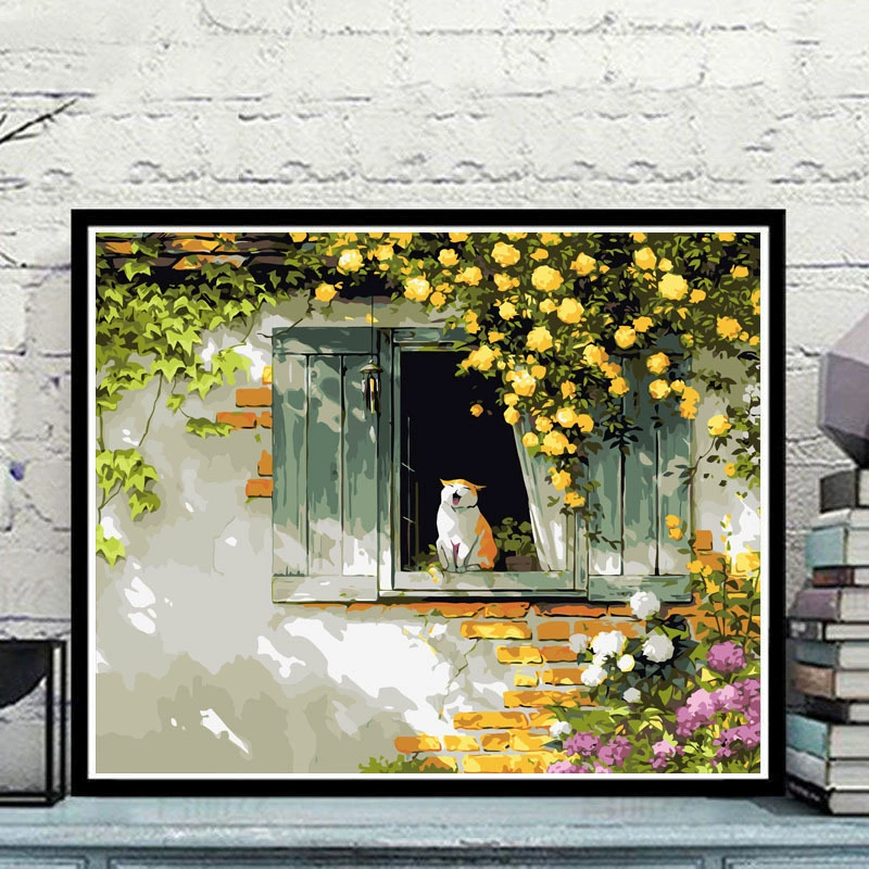 Цифровая классическая вилла, раскраска, DIY, ручная роспись, антистресс, 40