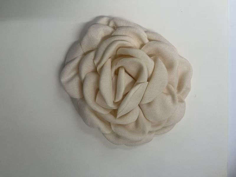 Caro同款烤边布艺花朵9cm立体烧边花朵diy发饰鞋帽胸花饰品配件|undefined