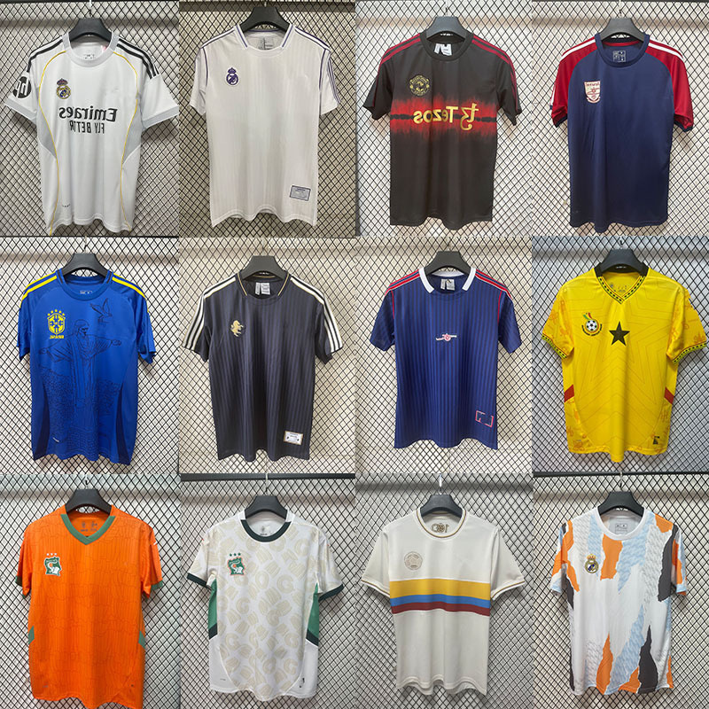 2526 New Short-Sleeved Club Royal m Barcelona National Team Algeria Thai Version Football Jersey T-Shirt