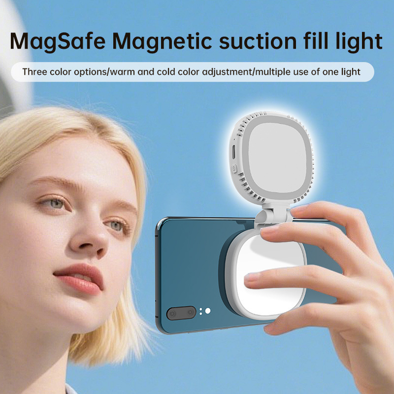 Cross-Border Mobile Phone Fill Light, Magnetic Foldable Live Streaming and Photography Fill Light, Beauty Tool, Portable Mini Stand for Lighting Cross-Border Mobile Phone Fill Light, Magnetic Foldable Live Streaming and Photography Fill Light, Beauty Tool, Portable Mini Stand for Lighting