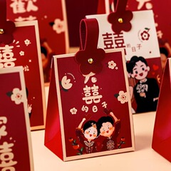 结婚喜糖盒感婚礼订婚喜糖盒子新款糖盒袋子糖果礼盒