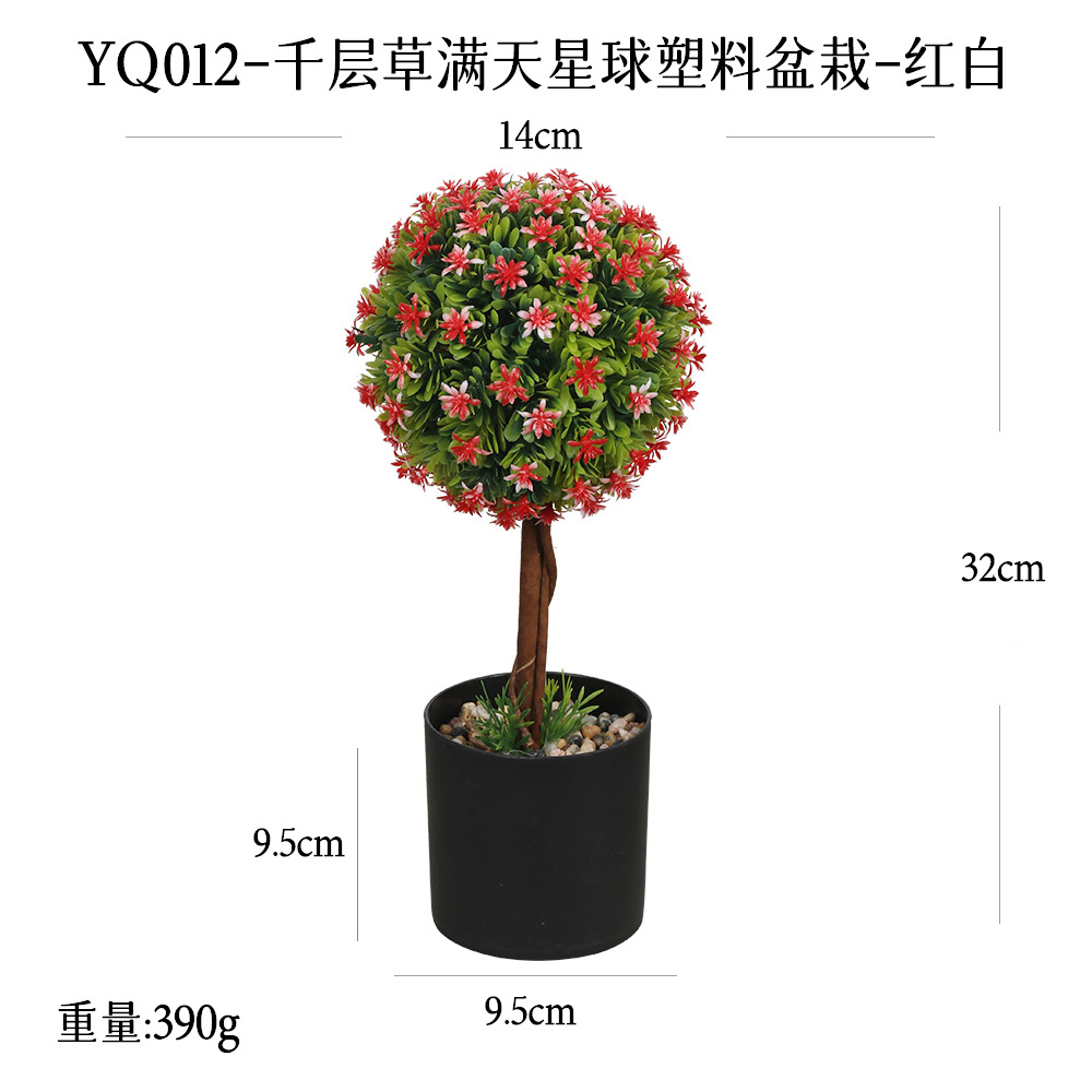 Más de 100 tipos de adornos de plantas con forma de bola redonda grande y combinaciones de plantas en maceta, populares en el comercio electrónico transfronterizo, adornos de plantas verdes para decoración del hogar, bonsáis artificiales.