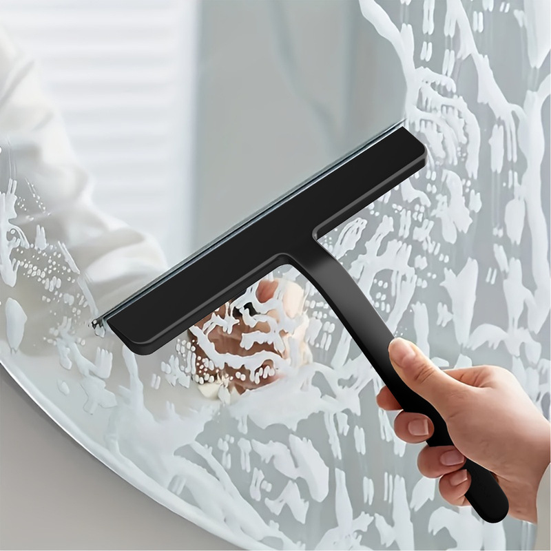 Household Glass Cleaning Tool Straight Handle Silicone Scraper Bathroom Glass Scraper Floor Window Cleaning Tool Glass Wiper Household Glass Cleaning Tool Straight Handle Silicone Scraper Bathroom Glass Scraper Floor Window Cleaning Tool Glass Wiper