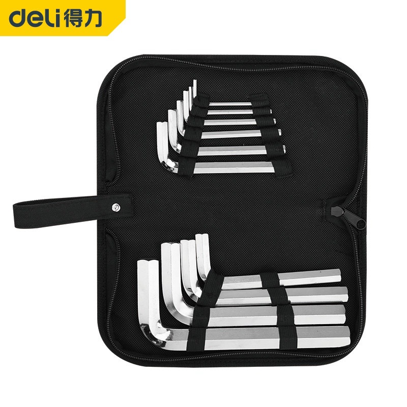 得力内六角扳手加特长型球头内六角扳手套装中孔花型DL3310 3107