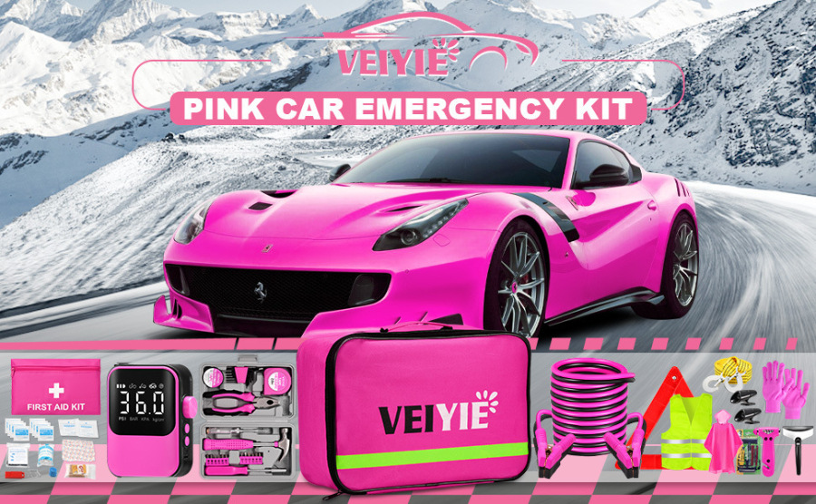 Car self-driving tour outdoor equipment and supplies, car first aid kit, rescue kit, emergency tool box set, portable emergency kit