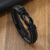 Fashionable trend leather universal bracelet, city style, simple and elegant design, punk style