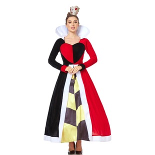 Halloween Poker Queen Hearts Queen cos Dress Adult Masquerade Princess Party Show Costume