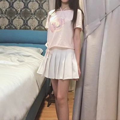Летняя плисированная юбка, юбка для девочек, юбка-фигура А