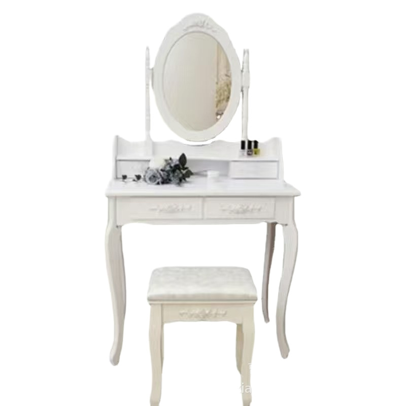 Taburetes de maquillaje de lujo blanco francés estilo europeo estilo pequeño estilo simple hogar moderno idílico