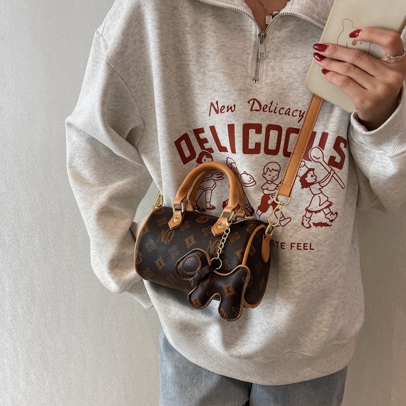 Bolso de Mano Estilo Coreano para Chicas, con Estampado de Dibujos Animados, Bolso Tipo Almohada, Nuevo Modelo 2024, Gran Capacidad, Bandolera