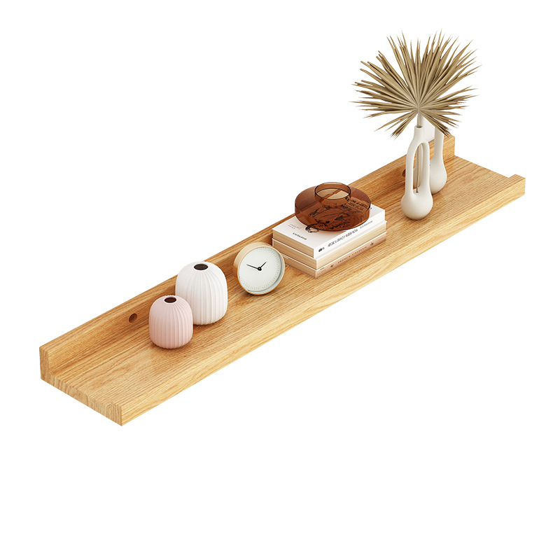 Estante de pared de madera sólida estante colgante de pared estante de libro laminado estante de decoración de sala de estar tablero de estante de partición de palabra