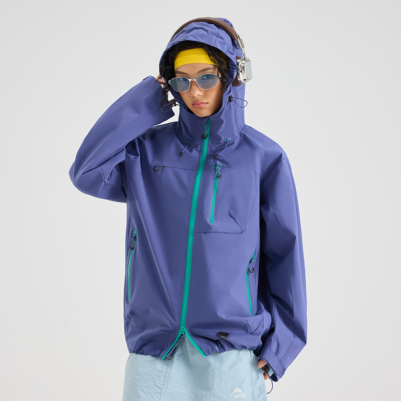 户外运动可拆卸外套男女同款山野撞色宽松百搭登山服城市通勤上衣|undefined