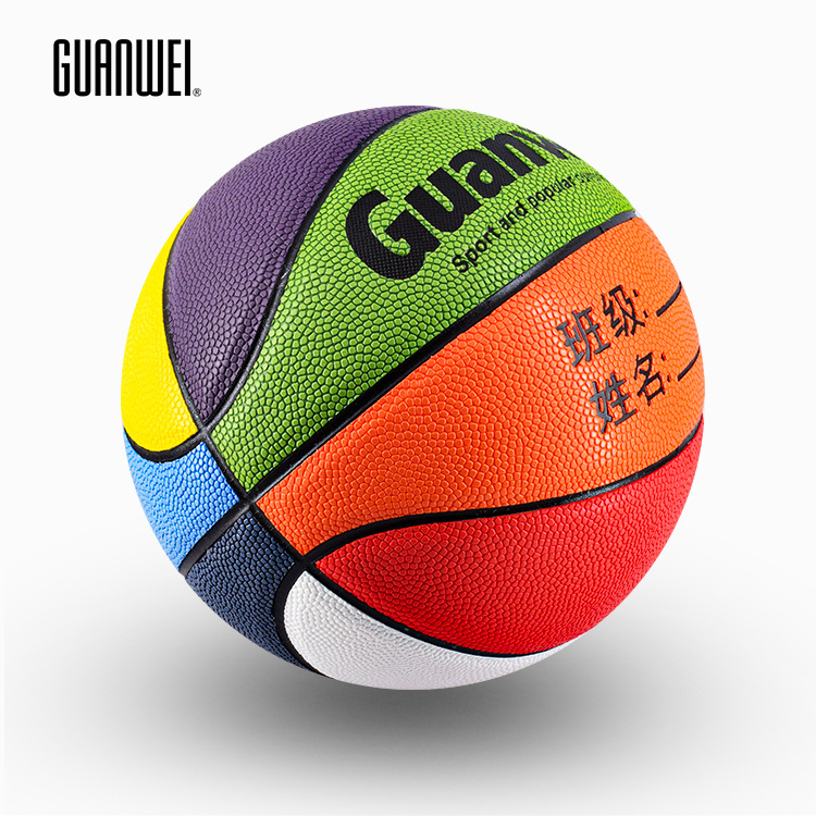 冠威篮球工厂四号五号青少年儿童球吸湿皮革室内外篮球可定制LOGO