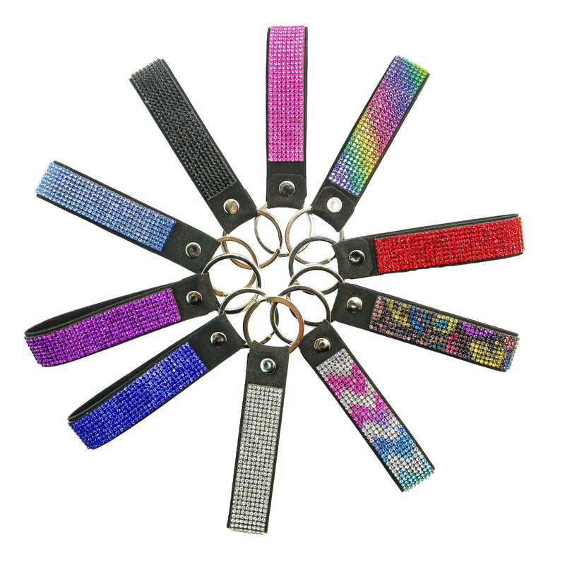 Keychain Pendant Women Diamond DIY Jewelry Accessories Rhinestone Wrist Band Hanging High-end Sense Car Keychain