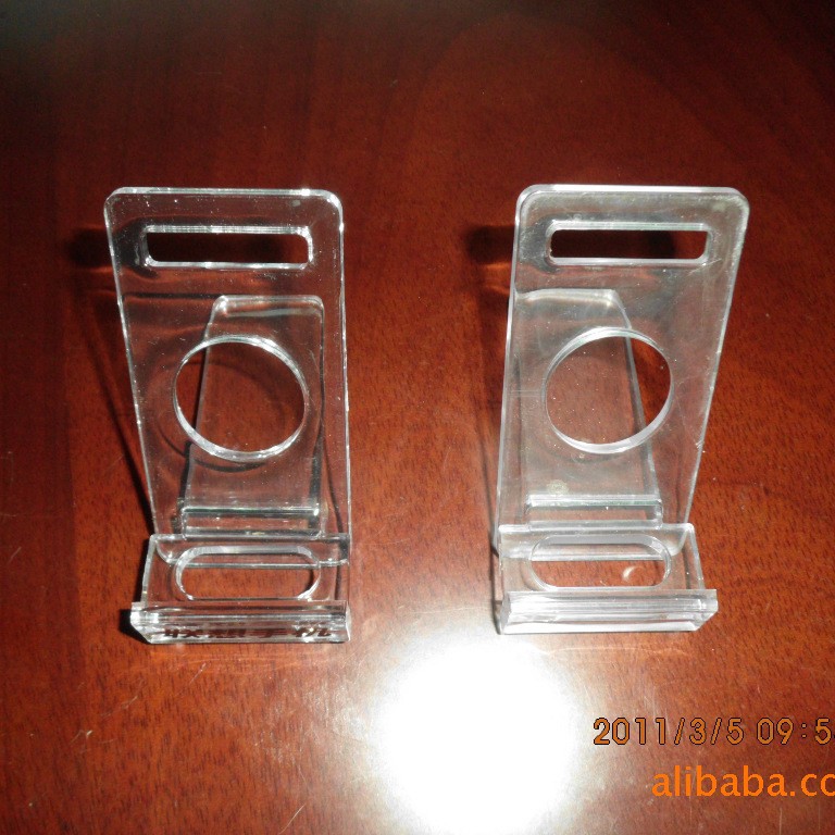 厂家供应 亚克力底座 亚克力手机座 透明通用塑料手机座 可定