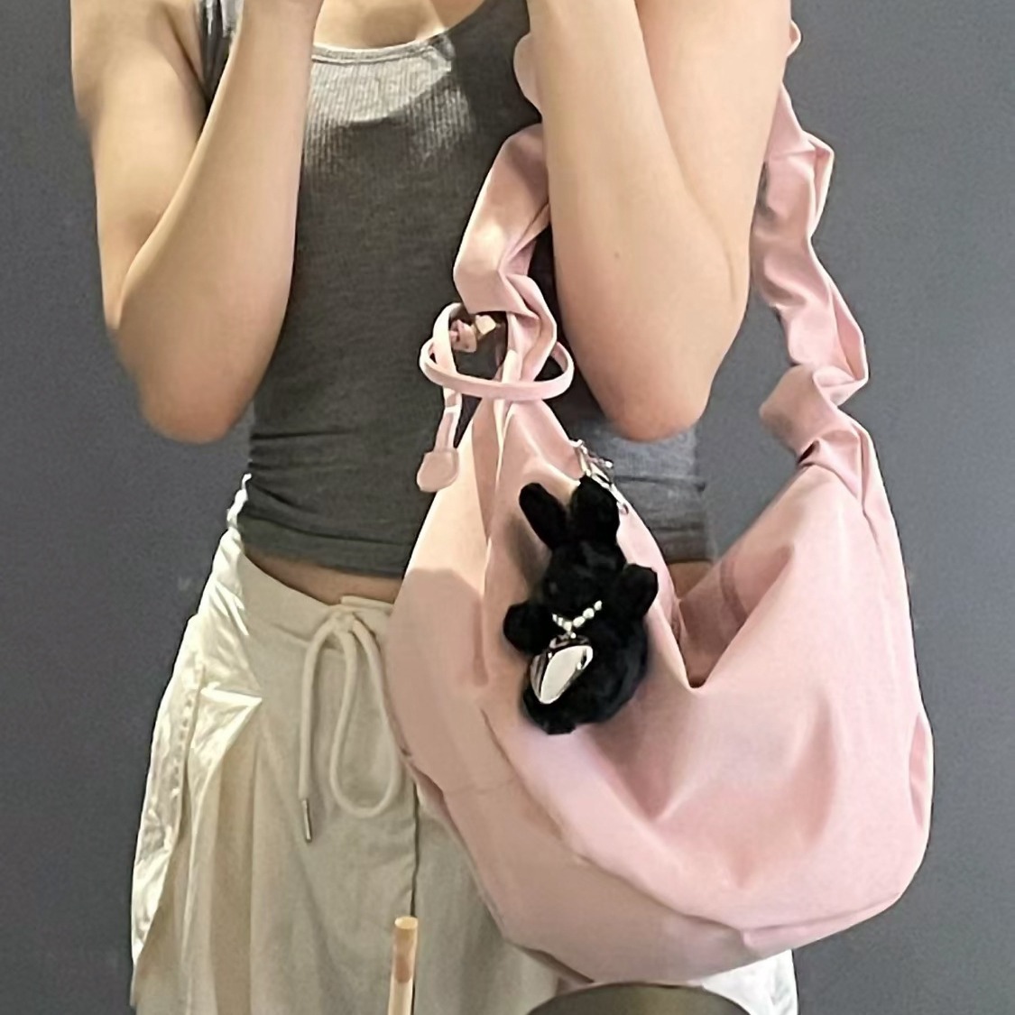 Bolsa estilo nuvem coreana, nova bolsa de nicho, versátil, para usar no ombro ou no braço._voghion.com