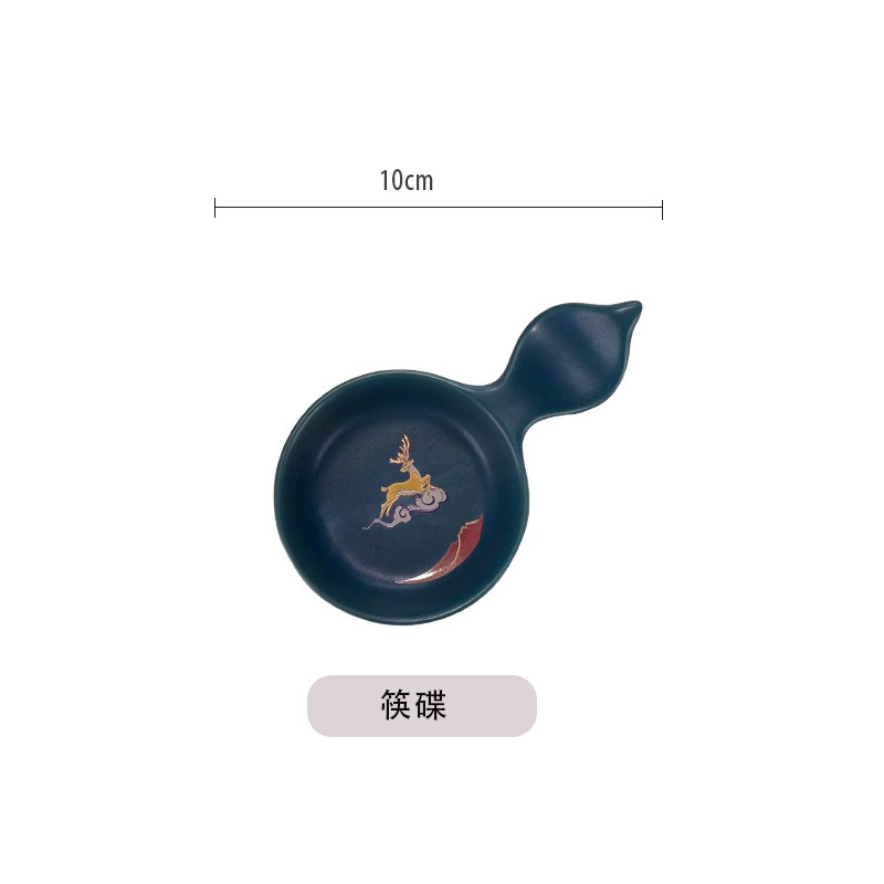 젓가락과 접시(파란색)