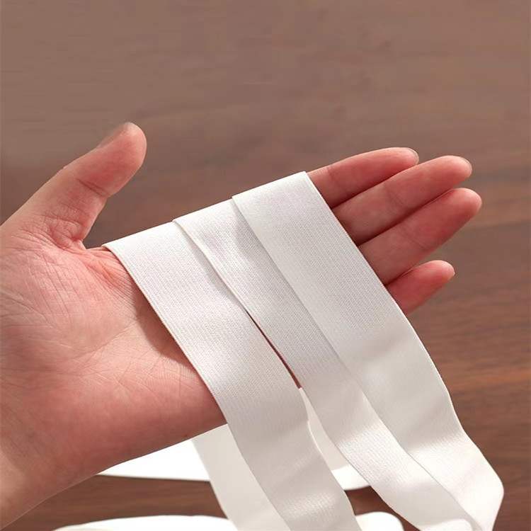 柔软贴身薄软平纹黑白氨纶钩编松紧锦纶弹力眼罩内衣婴儿服装橡筋