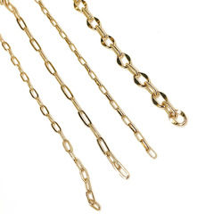 14k gold-covered color lip chain O-shaped chain accessories brass gold-covered chain diy handmade bracelet necklace material