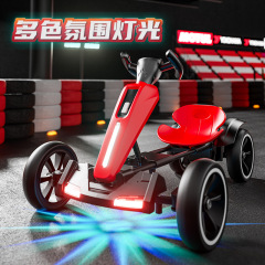 子供の電気自動車のゴーカートの四輪の赤ちゃんのおもちゃの車は人の男女の子供に座ることができます。