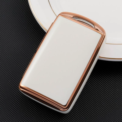 Suitable for Mazda 3 Angksela key case cx30 shell cx4 car key case cx5 Phnom Penh cx8 New (Car key bag) - white-three-keys