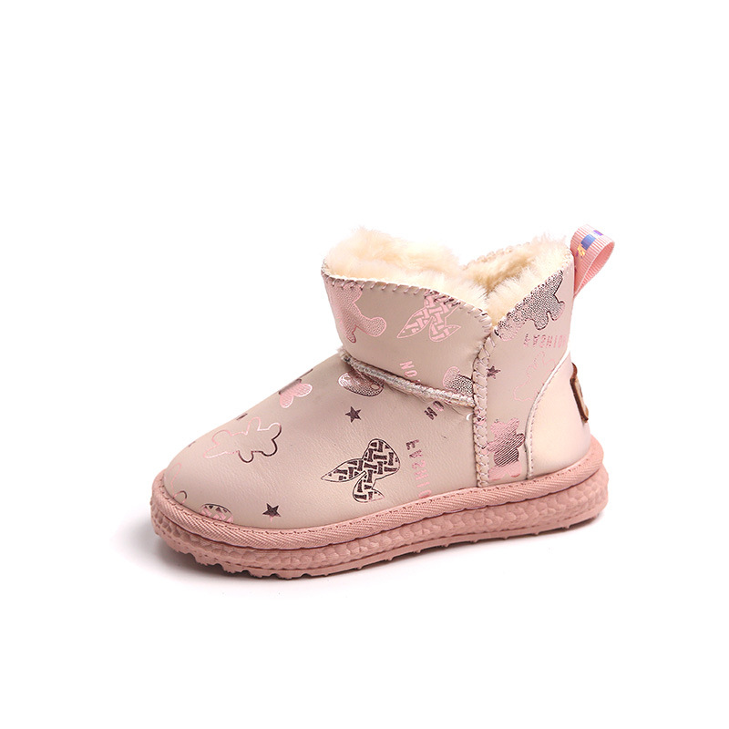 Simpatiche scarpe di cotone da ragazza 2023 nuovi stivali invernali di cotone morbidi e spessi isolanti, antiscivolo, stivali da neve per ragazzi,_voghion.com