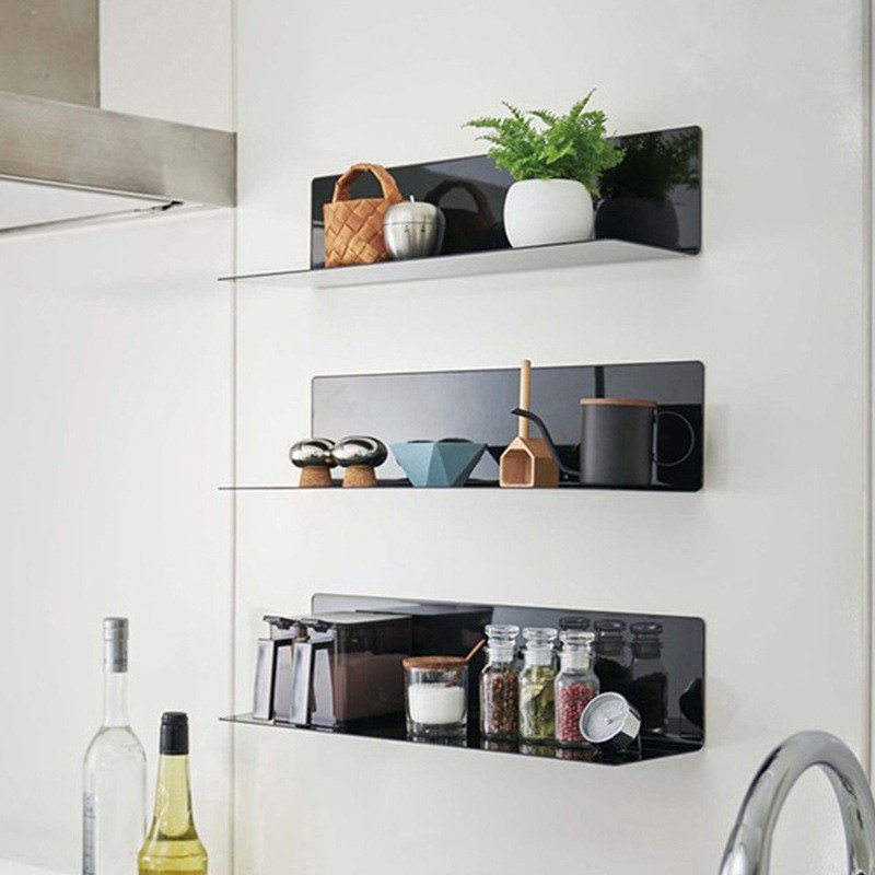 Japanese-Style Kitchen Refrigerator Side Gap Magnetic Storage Rack Spice Bottle Organizer Wall-Mounted Large Magnet Shelf