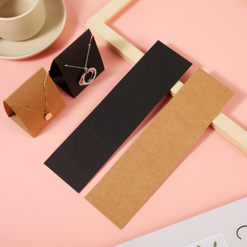 亚马逊热卖立式耳环项链展示卡纸DIY耳饰耳钉包装配件跨境牛皮纸