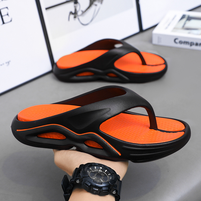 Summer Men's Beach Sandals Non-Slip Wear-Resistant Top Quality Thick Soft Sole Flip-Flops Outdoor Comfortable Toe-Post Slippers_voghion.com